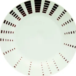 Gifi Assiette creuse blanche décor aile marron