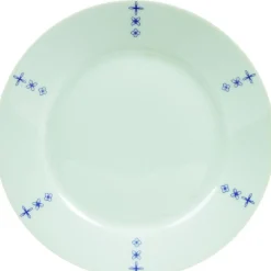 Gifi Assiette creuse blanche décor aile bleu