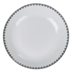 Gifi Assiette creuse bordure berbère noire
