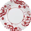 Gifi Assiette creuse Luminarc blanc décor rouge Alcove vintage