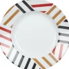 Gifi Assiette creuse Luminarc blanc rayures contemporaines Balnea