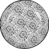 Gifi Assiette creuse ronde blanche et noire Sara