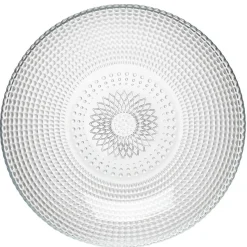 Gifi Assiette creuse ronde effet relief blanc transparent Ø21 cm