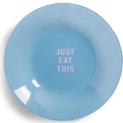 Gifi Assiette creuse verre coloré avec message Ø23cm - 3 modèles