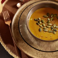 Gifi Assiette creuse verre transparent liseré noir Ø23cm