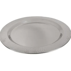 Gifi Assiette de présentation argentée ronde