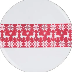 Gifi Assiette de présentation rouge blanche