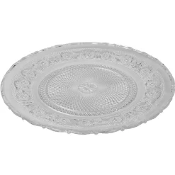 Gifi Assiette de présentation ronde transparente ciselée