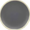 Gifi Assiette dessert grise bordure blanche