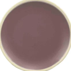 Gifi Assiette dessert violette bordure blanche