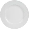 Gifi Assiette plate blanche bordure à rainures