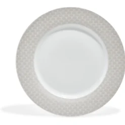 Gifi Assiette plate blanche bordure brillante