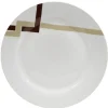 Gifi Assiette plate blanche décor lignes