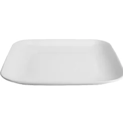 Gifi Assiette plate carré en grès blanche