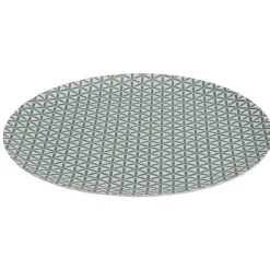 Gifi Assiette plate décor géométrique vert d'eau