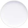 Gifi Assiette plate en faïence blanc avec liseré crème
