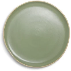 Gifi Assiette plate en faïence vert Ø27xH1,7cm