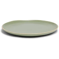 Gifi Assiette plate en faïence vert Ø27xH1,7cm