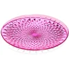 Gifi Assiette plate en plastique rose effet martelé