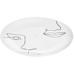 Gifi Assiette plate en porcelaine blanche