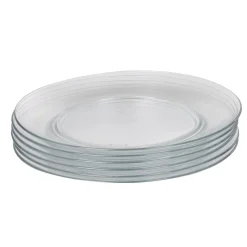 Gifi Assiette plate en verre transparent x6