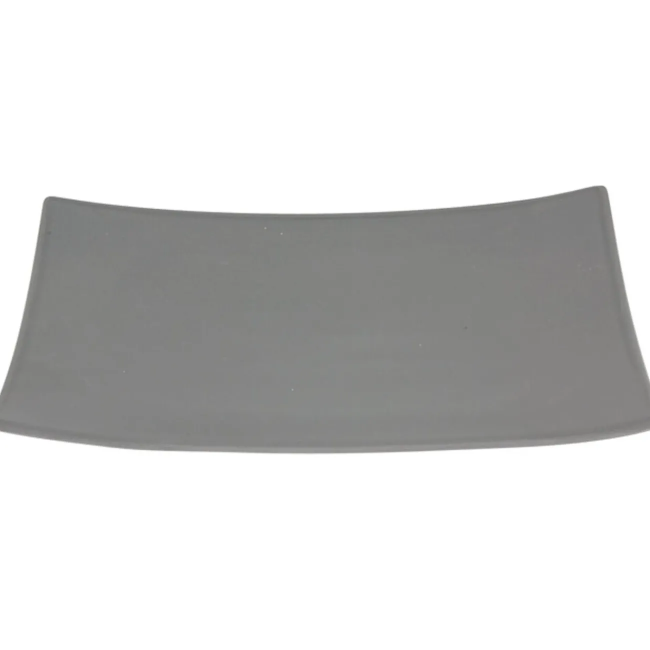 Gifi Assiette plate grise recourbée