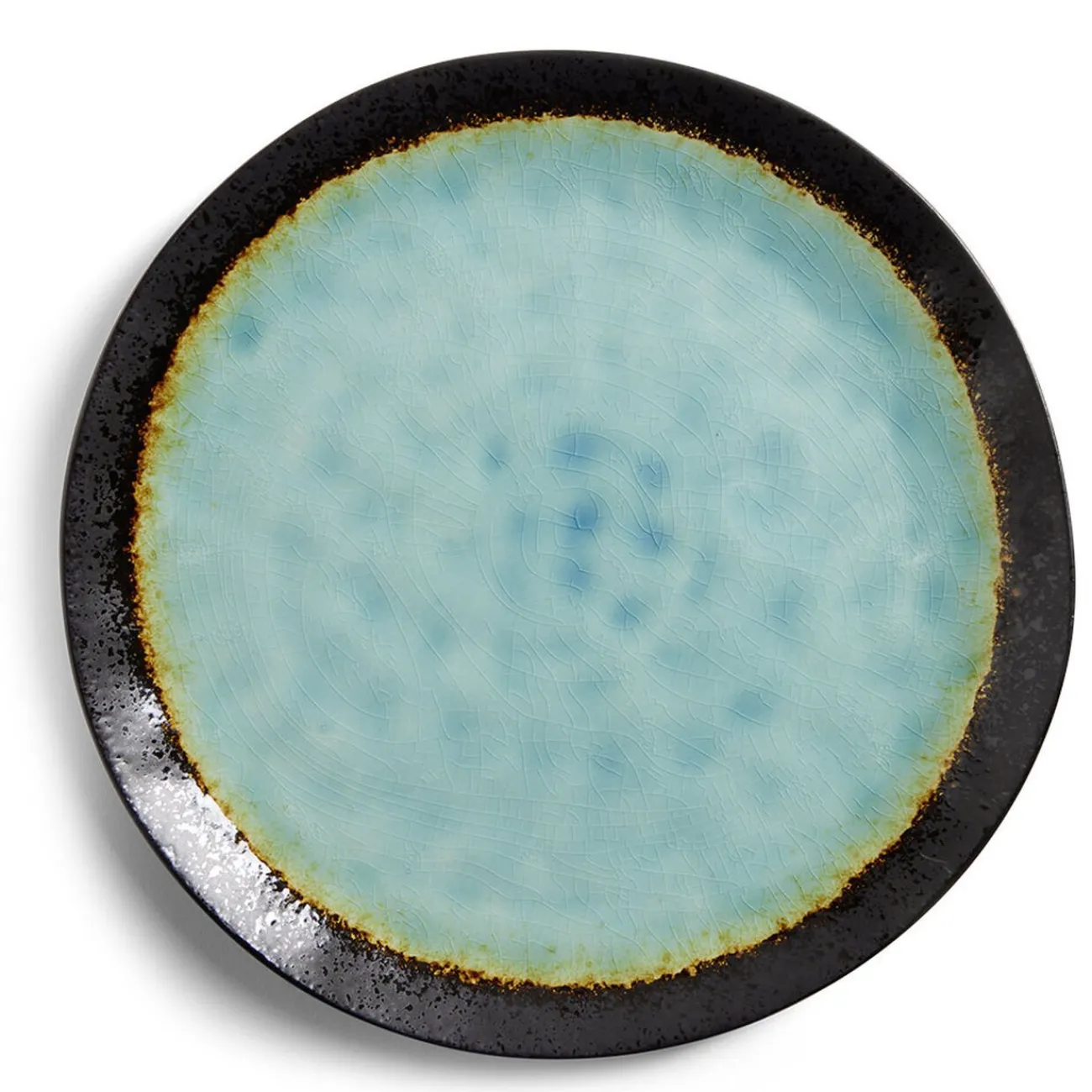 Gifi Assiette plate grès vert Ø27,5cm