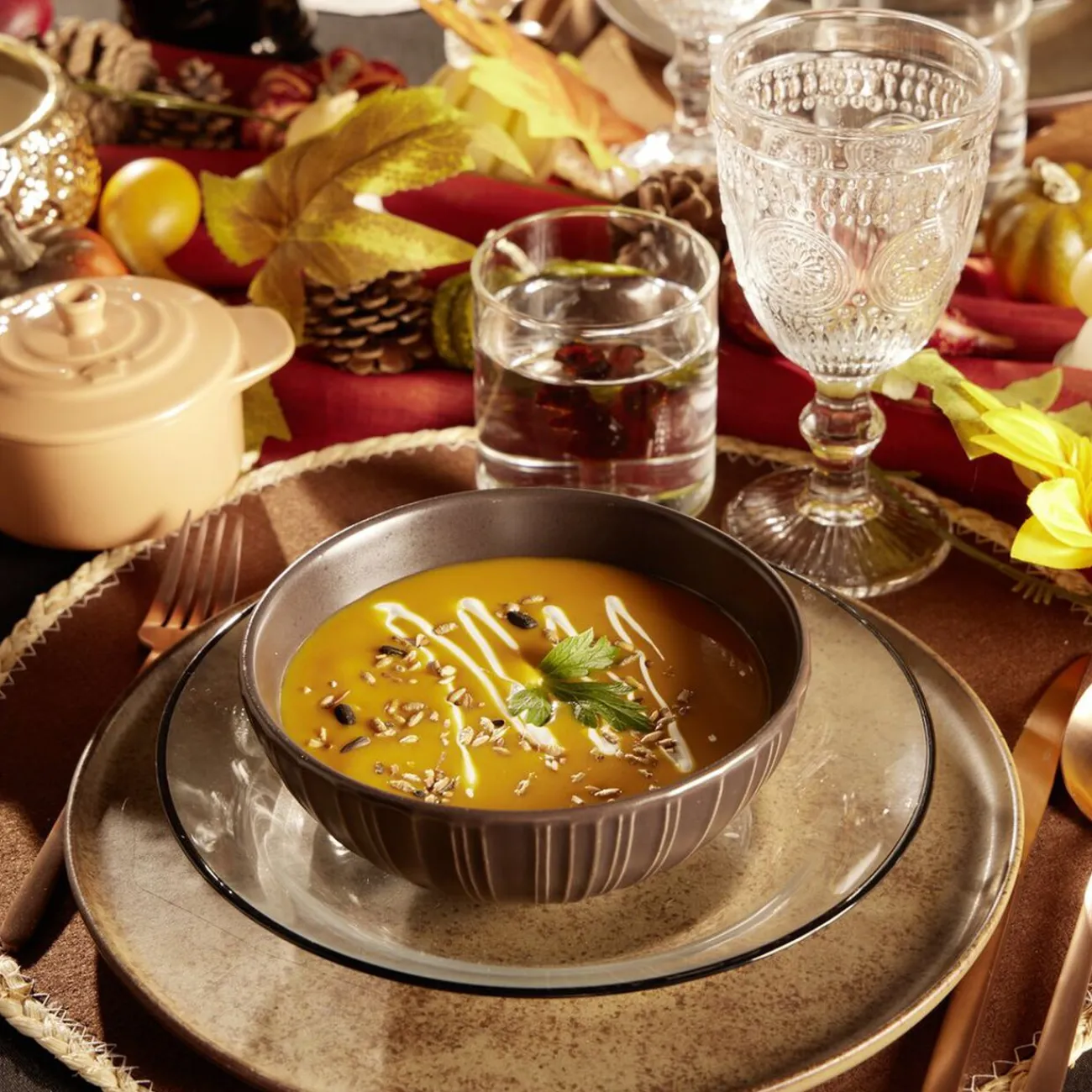 Gifi Assiette plate Istanbul en faïence brun Ø28cm