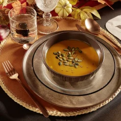 Gifi Assiette plate Istanbul en faïence brun Ø28cm