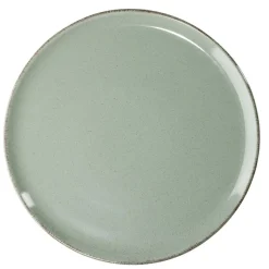 Gifi Assiette plate Lisbonne en grès vert Ø27cm