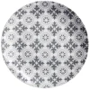 Gifi Assiette plate motif carreau de ciment gris