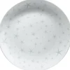 Gifi Assiette plate motifs étoiles blanche
