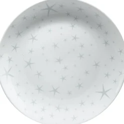 Gifi Assiette plate motifs étoiles blanche