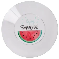 Gifi Assiette plate plastique pastèque envoy paradise