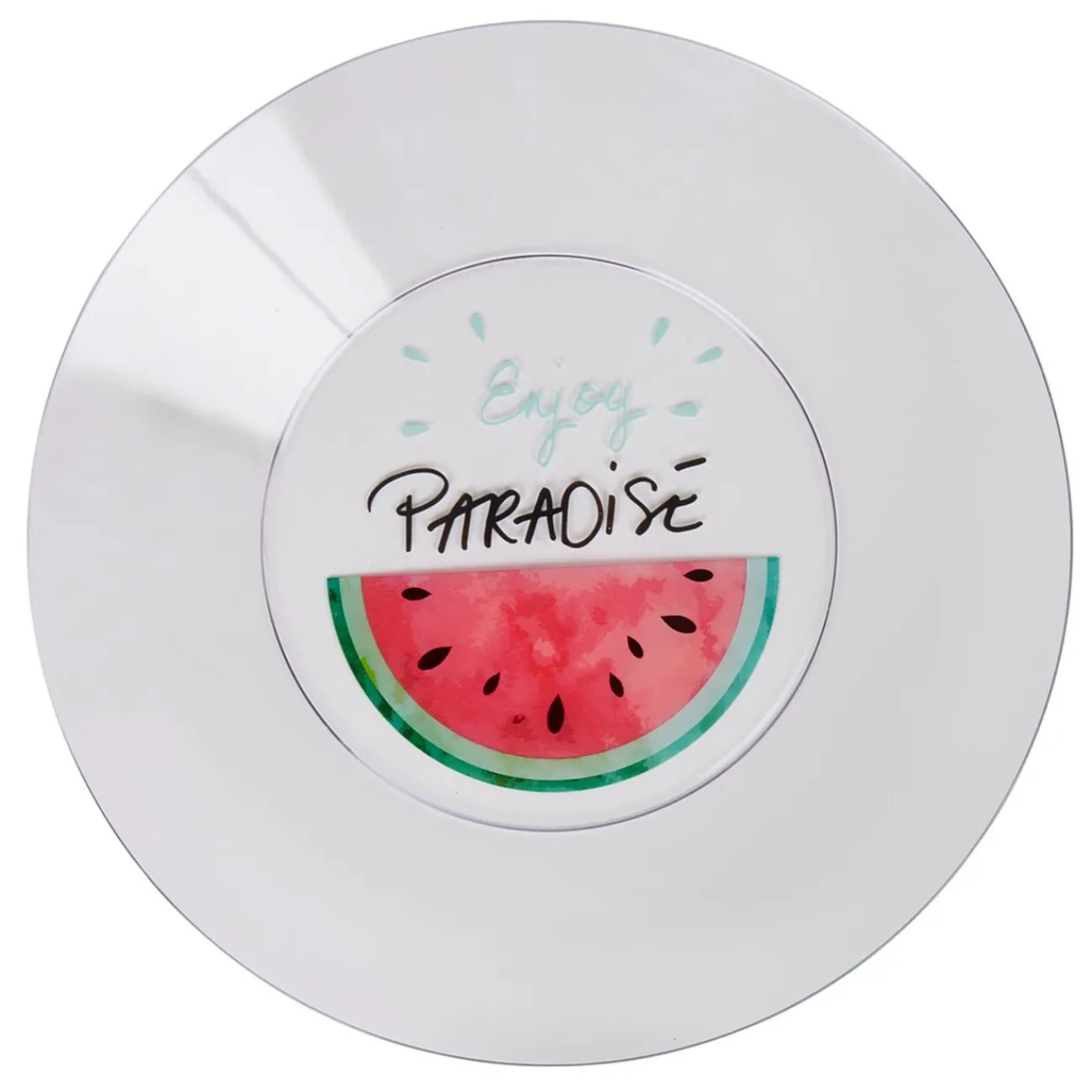 Gifi Assiette plate plastique pastèque envoy paradise