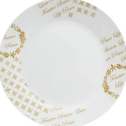 Gifi Assiette plate porcelaine Noël