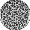 Gifi Assiette plate porcelaine motif feuillage noir blanc Ø24xH2,3cm