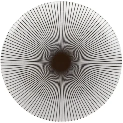 Gifi Assiette plate rayure noire et blanche