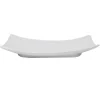 Gifi Assiette plate rectangulaire blanche incurvée