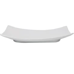 Gifi Assiette plate rectangulaire blanche incurvée