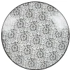 Gifi Assiette plate ronde blanche et noire Sara