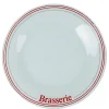 Gifi Assiette plate ronde blanche décor brasserie