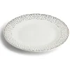 Gifi Assiette plate ronde Ø26,5cm porcelaine pois blanc et doré