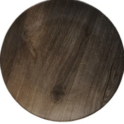 Gifi Assiette plate ronde décor imitation bois