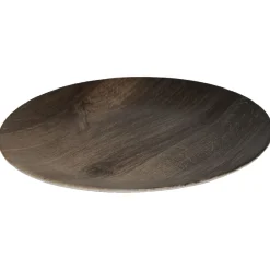 Gifi Assiette plate ronde décor imitation bois