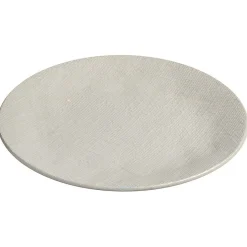 Gifi Assiette plate ronde en grès relief gris