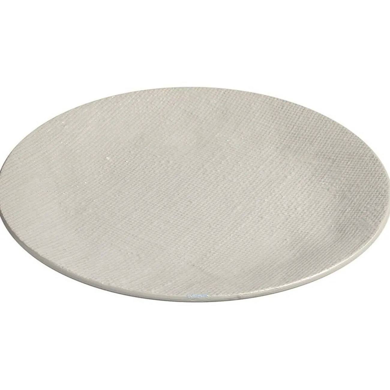 Gifi Assiette plate ronde en grès relief gris