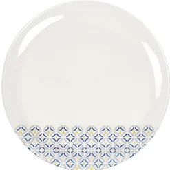 Gifi Assiette plate ronde en verre Eleni motif géométrique