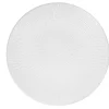 Gifi Assiette plate ronde faïence design Zebra uni blanc