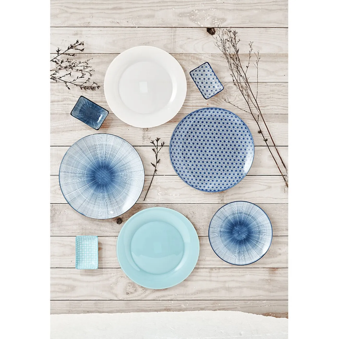 Gifi Assiette plate ronde Luminarc bleu ciel Zana